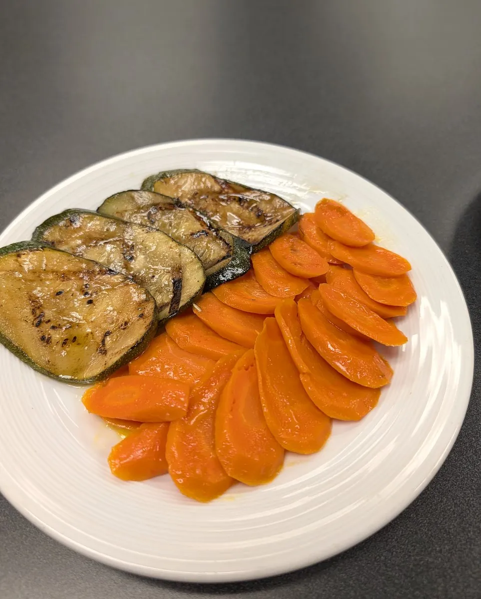 Grilled Zucchini & Glazed Carrots