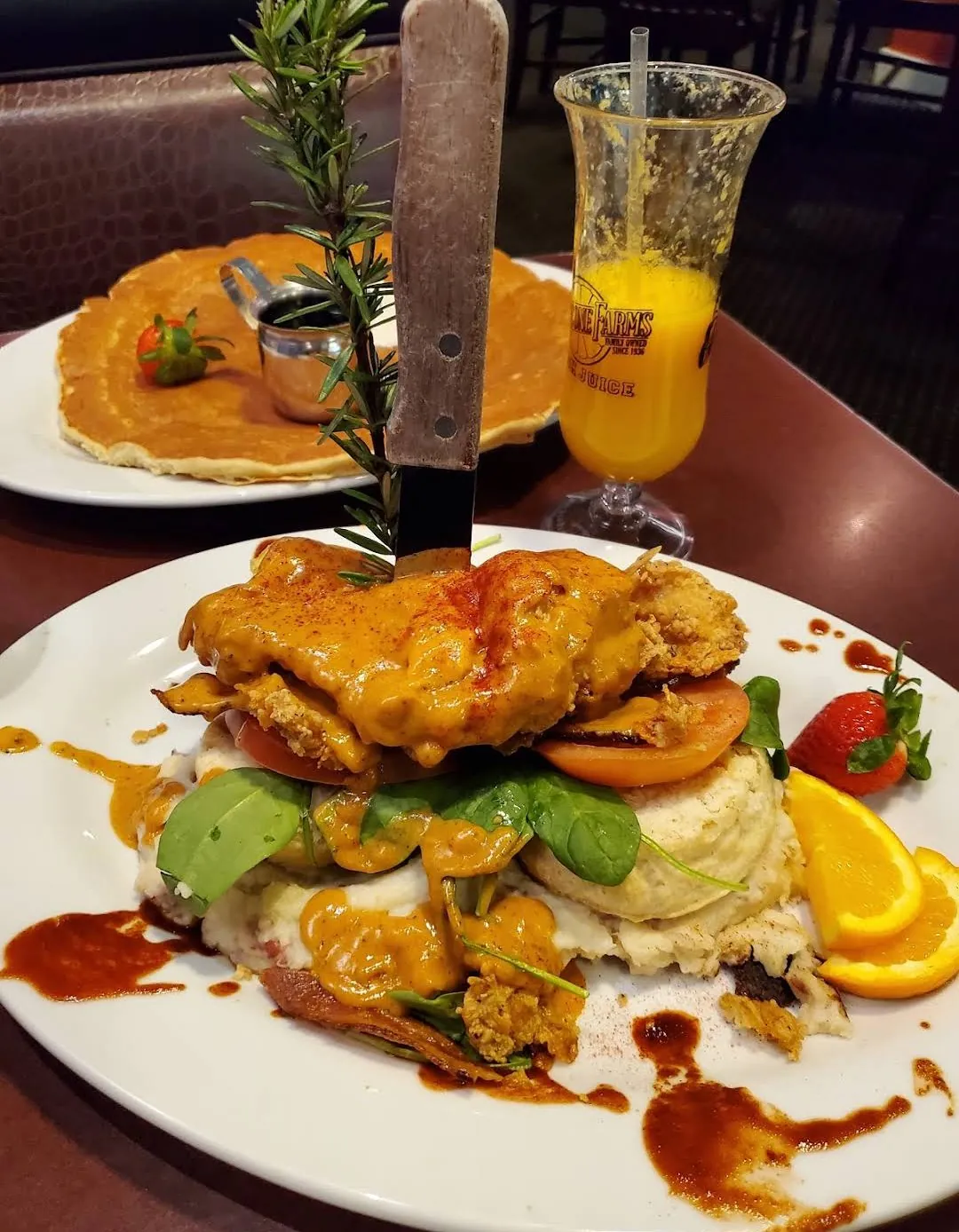 Fried Chicken Eggs Benedict at Hash House A Go Go