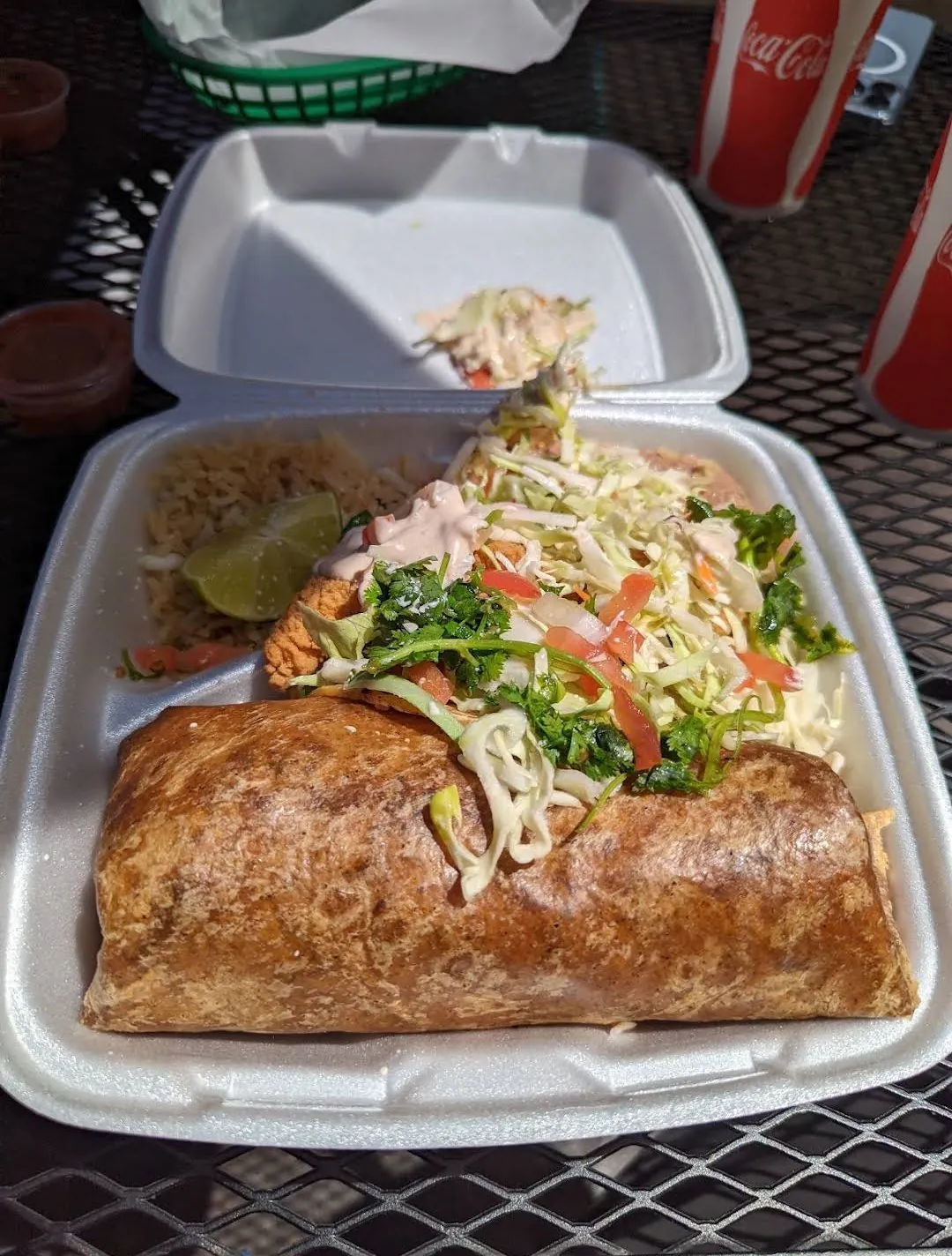 Burrito plate at Mi Ranchito