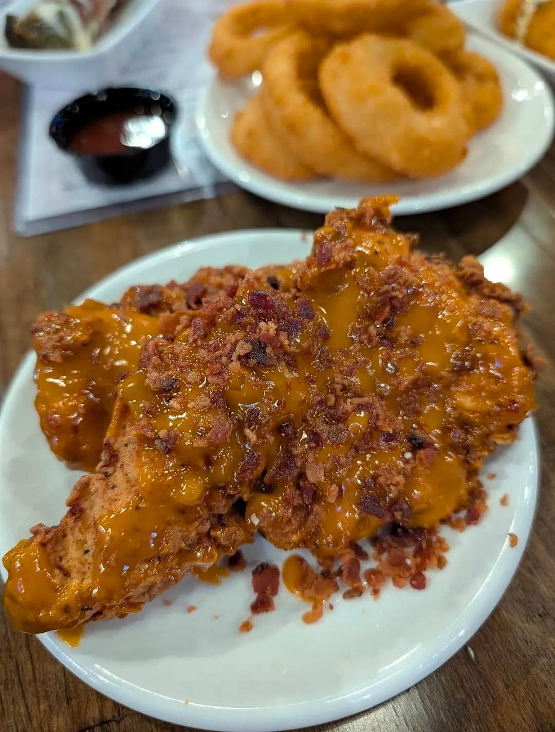 Chicken tenders with bourbon BBQ at Slater's 50/50